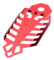 Copri Ammortizzatore per Moto Decorazione Forcella Posteriore Anteriore Protezione in Alluminio Motocross ATV Accessori di Modifica Universali (Red)