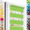 Estika Doppelrollo Klemmfix ohne Bohren - 100 cm x 220 cm - Grün - 27 Stofffarben, Tag und Nacht Duo Rollo, Rollos für Fenster ohne Bohren, Fenster Sichtschutz (100 cm Stoffbreite)