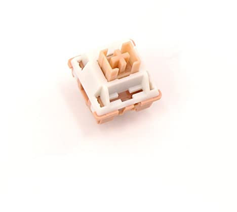 DucKey Outemu Cream Switch, 5Pin Pre-Lubed RGB Linear Silent Clicky Switch For Custom Mechanical Gaming Keyboard (Color : Silent Cream Yellow, Size : 30PCS)
