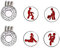 JSWLYWMTPJ 4 PCS Funny Adult Metal Golf Ball Markers Hat Clip With Magnetic for Men Women Golfer Gifts Enamel Technique