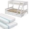 VitaliSpa Etagenbett Everest, Weiß, 140x200 / 90x200 cm mit 2 Matratzen und 2 Schubkästen