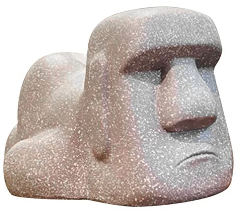 Cabilock Kasten Kosmetiktuchhalter Moai-taschentuchhalter Desktop-Ornament Osterinsel Moai Taschentuchhalter Taschentuchbox Aus Papier Bauernserviettenhalter Jahrgang Harz Veranstalter Weiß