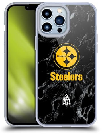 Head Case Designs Offizielle NFL Marmor Farbig Pittsburgh Steelers Graphics Gel Handyhülle Hülle [Militärischer Schutzgrad] Kompatibel mit Apple iPhone 13 Pro Max