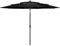 vidaXL Parasol avec mât en aluminium 3 plis Noir 3 m, XL