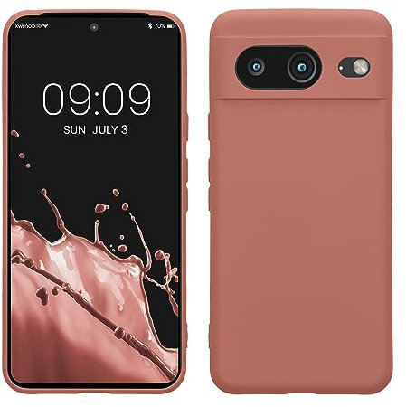 kwmobile Slim Case kompatibel mit Google Pixel 8 Hülle - Handyhülle aus Silikon in Winter Rose