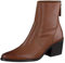 Paul Green Damen Stiefelette, Frauen Ankle Boots,uebergangsstiefel,knöchelhoch,reißverschluss,Stiefel,Bootee,Booties,Mittelbraun (Cognac),42 EU / 8 UK