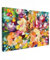 MuchoWow© Impression sur Toile Peinture 120x80 cm Tableau Mural Decoration Salon Reproductions de Tableaux Murale Moderne Peinture - Peinture à l'huile - Fleurs - Arc-en-ciel