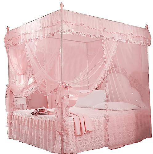 Cryfokt Zanzariera, Baldacchino Letto a 3 Laterale Öffnungen, Waschbecken Im Anwesen, EIN Quattro Angoli, per la Casa, per la Camera da Letto (120 * 200 * 200)