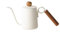 caffettiera 304 In Acciaio Inox con Coperchio Orecchio Appeso Birra A Mano Caffettiera Casa Mini Bocca Sottile Beccuccio Lungo Pentola Anti-scottatura manico in legno per la casa, la cucina ( Color :