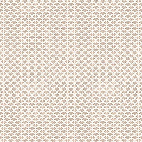 BRICOFLOR Papier peint art déco beige crème et marron Tapisserie motif beige crème et marron pour chambre Papier peint motif intissé