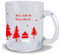 Kiwistar Tasse en verre transparent – Forêt de Noël – Personnalisable avec texte imprimé – Personnalisable – Personnalisable – Tasse à personnaliser soi-même – Inscription – Cadeau – Tasse à motif