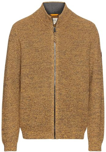 camel active Herren Strickjacke mit Reißverschluss Gelb, Menswear-XL