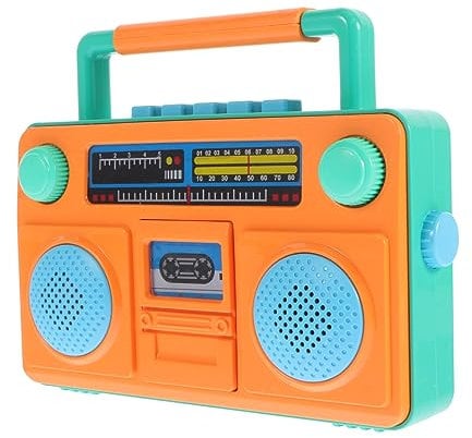 KONTONTY Radio Analogique Jouets Musicaux Jouet Radio Jouer à La Maison Jouet Fausse Radio Jouet De Simulation Radio Jouet Interactif Abdos Musique Enfant Machine à Histoire