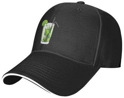 FJQWKLF Mojito Trucker Hat, Baseball CapDad Hat für Männer Frauen Schwarz