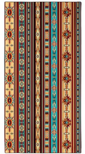 YISUMEI Mikrofaser Strandtuch XXL, Strandhandtuch Leicht Strandtücher Schnelltrocknend, Vintage Ethnisch Westlich Aztekisch, 180 x 90 cm