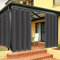 Outdoor Vorhang Wetterfest mit Ösen Oben und Unten, Outdoor Vorhänge Sonnenschutz Wasserdicht Blickdicht Gardinen für Pavillon, Benutzerdefinierte Größe -1 Stück, Dunkelgrau, B183xH245cm