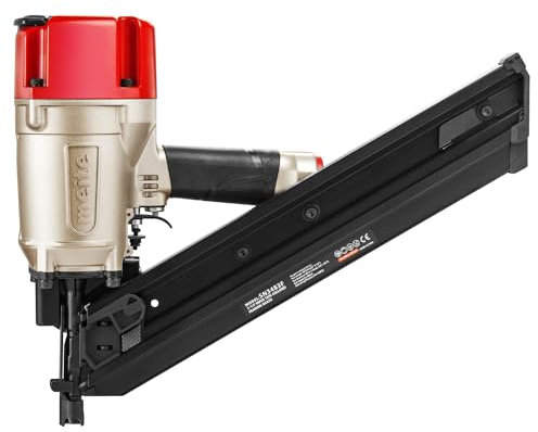 meite SN3483F Angled Air Framing Nailer, 34° Paper Collated Pneumatic Angled Framing Nail Gun, Compatible with 50-83mm 34° Inclined D Head Paper Collated Framing Nails – 1st Fix Framing Tool