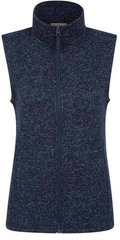 Mountain Warehouse Idris Womens Gilet - Lightweight Thermal Ladies Full Zip Vest with Front Pockets - Spring, Summer Camping, Outdoors, Travelling & Hiking Navy Women's Size 16