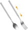 Gjinxi Juego De 2 Tenedores Telescópicos Y Cubertería 2 Tenedores Extensibles Tenedores De Mesa Largos Tenedor Telescópico Acero Inoxidable Mango Largo Juego De Cubiertos Para Barbacoa