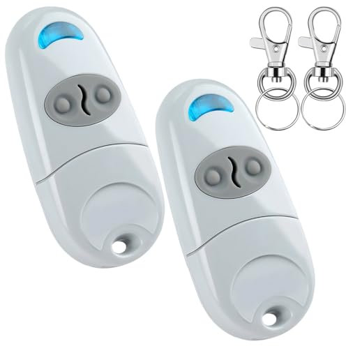 2Pcs Electric Gate and Garage Door Remote Control Fob, 433.92MHz Universal for Came Top 432EE 432NA 432SA, Two-Channel Radio Cloning With 2 Keychain