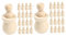 COHEALI 40 Stk hölzerner Mann kinder bastelset basteln für kinder holzfiguren menschen bastelmaterial für kinder DIY Holzspielzeug Puppendekor aus Holzpflöcken DIY Holzpflockpuppen