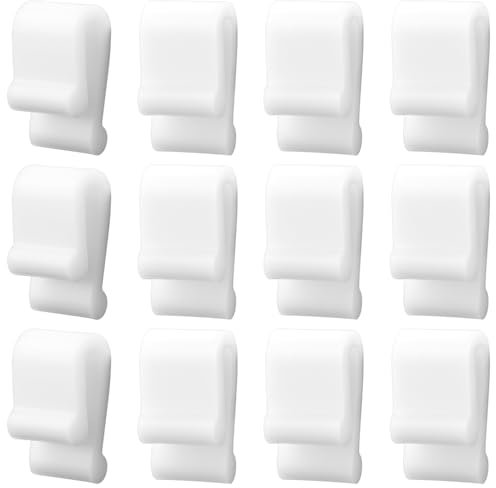 12 Stück Schutzklammern für Dutch Oven-Deckel, Silikon Schutzklammern für Kochgeschirr Topfpuffer Heberzubehör zum Stapeln Aufbewahren und Ausstellen von Dutch Oven-Töpfen (Weiß)