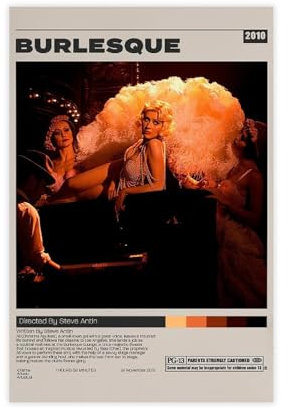 ocvdfss Burlesque-Poster, Filmposter, Leinwandposter, Schlafzimmer, Dekoration, Landschaft, Büro, Raumdekoration, Geschenk, 30 x 45 cm