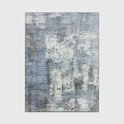 Huixin Bay Teppiche, 160 x 230 cm, rutschfest, wasserdicht, antibakteriell, Allzweck-Fußmatten für Küche, Bad oder Arbeitsplatz, Grau / Blau