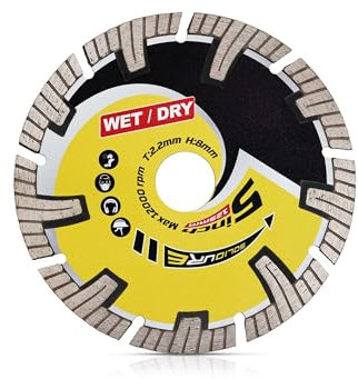 Solidure Diamant Trennscheibe Granit 125 mm,Fliesenscheibe,für Handmaschinen,Trennen & Schneiden von Naturstein,Feinsteinzeug,Fliesen