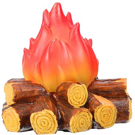 LED Feuer Kleiner Lagerfeuerlampe aus Kunstharz als Dekoratives Nachtlicht