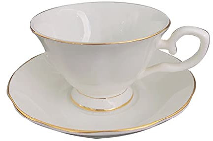 Tazza in Ceramica Stoviglie caffè Tazza da tè Inglese con piattino Set di Tazze da caffè da Bar da Cucina