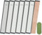 Lehwoik Diamant Schleifstein, 6 Stück Diamant Schleifstein Kochmesser Schleif Set mit Basis – 120#, 240#, 600#, 1000#, 2000#, 3000# für fest abgewinkeltes Messerschärfer Profi + 1 Leder
