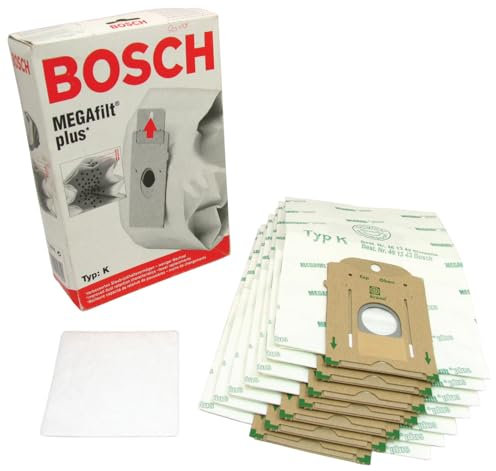 Masterpart Lot de 4 sacs en microfibre type K pour aspirateurs Bosch & Siemens 00468265
