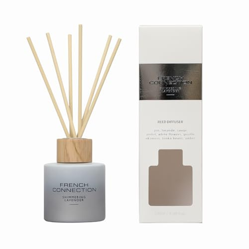 French Connection Ombre Collection Duftstäbchen-Diffusor, luxuriöser Raumduft, 100 ml & Trio-Geschenkset (100 ml, schimmernder Lavendel)
