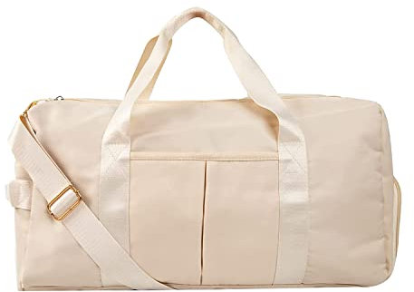 Trisoye 1 X Turnbeutel für Damen und Herren, Sport-Seesäcke zum Tanzen und Schwimmen, Beige