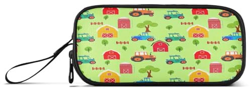RPLIFE Niedliche Traktoren-Federtasche, mittelgroßes Federmäppchen, Federmäppchen für Kinder