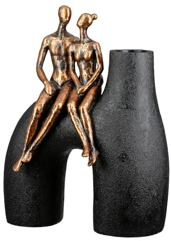 Casablanca Vase Movement - Kunstharz - schwarz - Metallische Optik - Höhe 26cm - Mann - Frau Form