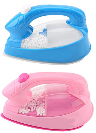RIZGHWOY Mini Giocattolo di Ferro Elettrico, Elettrodomestici per Bambini, Rosa per Lo Sviluppo dei Bambini, Materiale Plastico, Adatto per L'interazione dei Figli Genitori