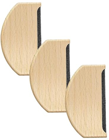 Ceeyoll Kaschmirkamm 3-teiliges Set Kompakt und Tragbar Einfach zu Bedienen Natürliche Holzfarbe Multifunktional zum Entfernen von Fusseln und Knötchen, Textilpflege und Reinigungswerkzeuge