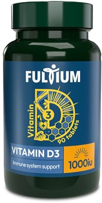 Fultium Vitamin D3 1000 IU 25mcg Tablets, High Strength, 90 Count | For daily maintenance of immune system, normal bone and teeth health, muscle function and winter level support.