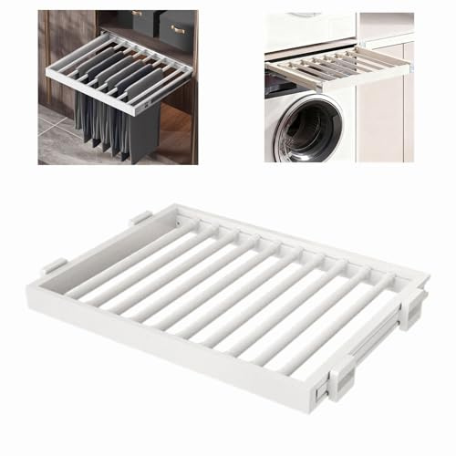 WEKONUMEX Perchero Extensible extraíble, Perchero extraíble de aleación de Aluminio for Armario y Lavadora, Varios tamaños.(D: 54cm (21.25in),W: 66-71cm(25.98-27.95 in))