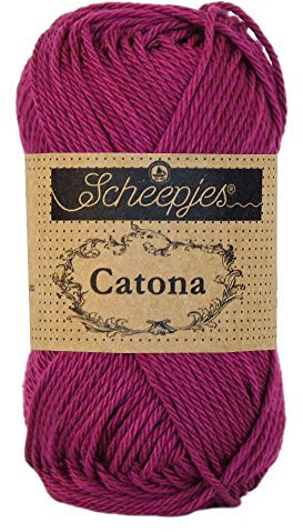 Scheepjes - Scheepjes Catona 128 Tyrian Purple Yarn - 1x25g