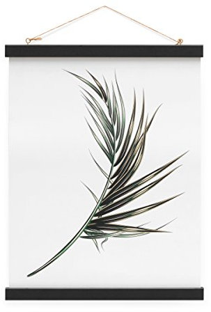 PHOTOLINI Posterleiste Schwarz 31 cm stabiles MDF-Holz, magnetische Poster-Hänger, Posterhalter, Posterschiene - für Fotos & Poster zur flexiblen Gestaltung