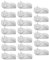 20 Pièces Crochets de Cadre de 4 Clou en Plastique Cadre de Mur Non-Trace Crochet, Blanc