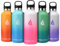 HYDRO CELL Stainless Steel Water Bottle with Straw & Standard Mouth Lids (32oz 24oz 20oz 16oz) - Keeps Liquids Hot or Cold with Double Wall Vacuum Insulated Sweat Proof Sport Design (White/Pink 32oz)