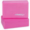 Relaxdays 2 x Yogablock im Set, Yoga-Klötze für Yoga-Übungen, Hartschaum, rutschfest, Yoga-Würfel HBT 8x23x15 cm, pink