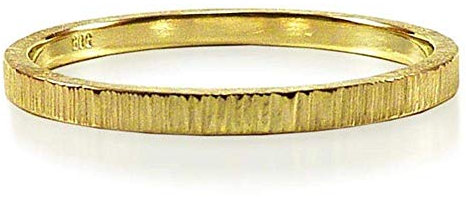 Goldring Basic gehämmert, Hammerschlag, Gelbgold 585, Beisteckring, Zusteckring, Verlobungsring - handgefertigt