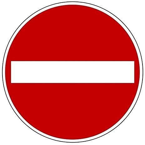 Aufkleber Verkehrszeichen „Verbot der Einfahrt“ StVO Hinweis Folie selbstklebend | Ø5-30cm Made in Germany, Größen Name: Ø10 cm