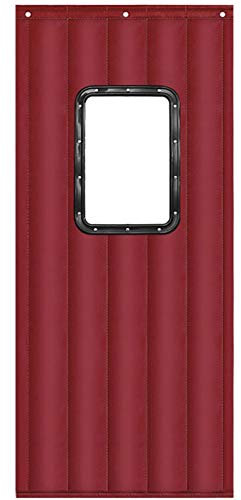 QIAOH Rideau Phonique Anti Bruit De Porte D'entree 90x220cm, Rideau De Porte Isolant Thermique, Rideau De Porte Interieur Phonique, Coupe-Vent Isolation Phonique