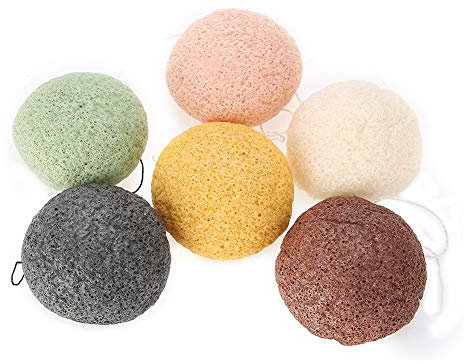 Konjac-Schwamm Set Naturales Reinigendes Puff Organischer Gesichtsschwamm Hautmassagegerät Natürlicher Konjac-Peeling Sicher für Fettklebrige Haut